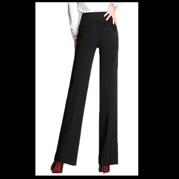 NWT Chartou High Waist Double Button Closure Bootcut Dress Pants - Picture 2 of 8